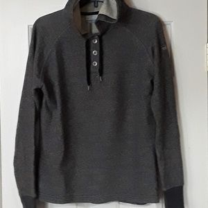 Columbia Dk Gray Long Sleeve Hooded Sweatshirt - M